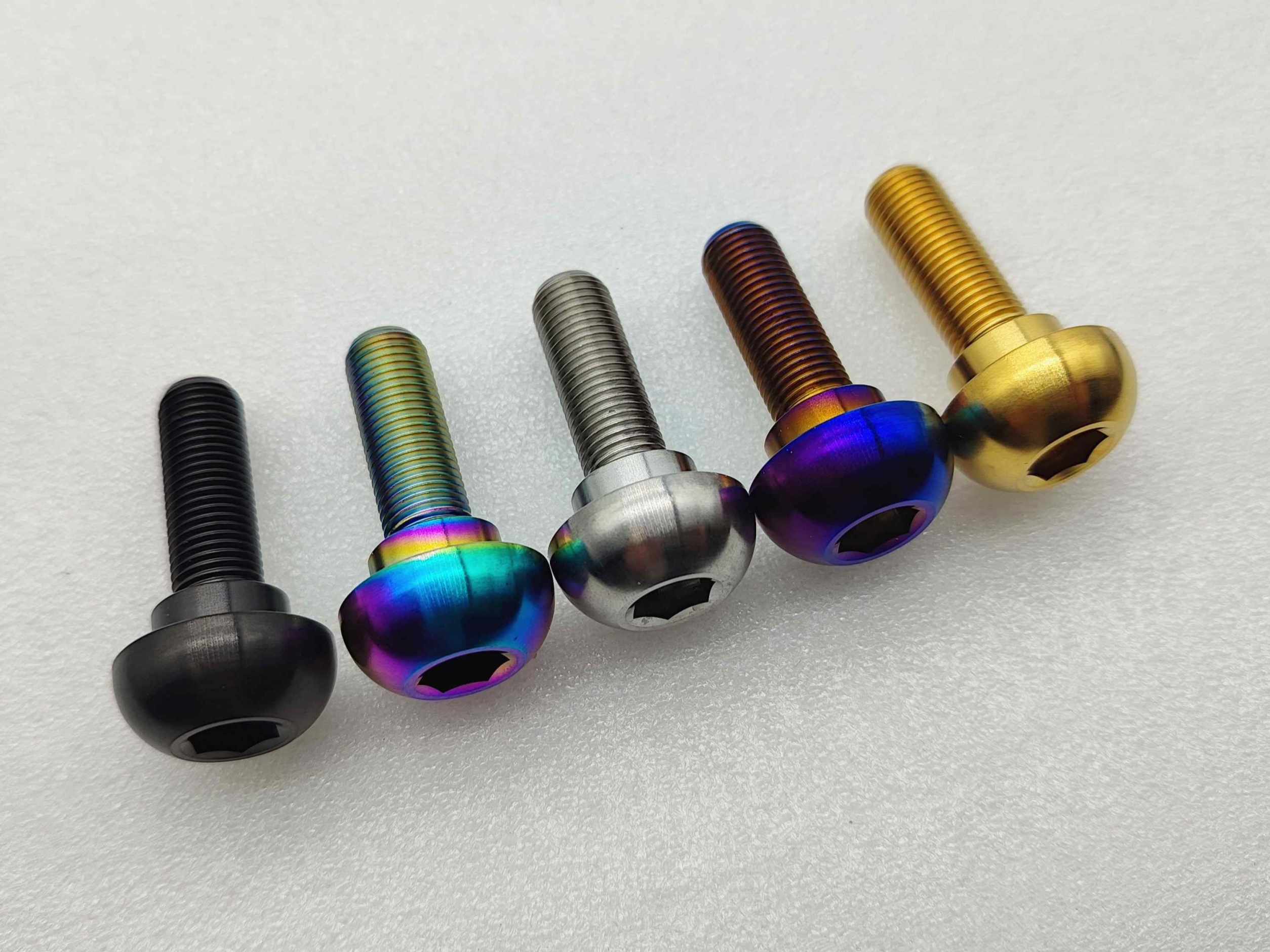 Titanium 3/8-24tpi button head bolts 